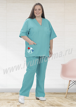 Костюм ветеринара унисекс бязь ГОСТ арт. М-02-94-БЗ (Size+)